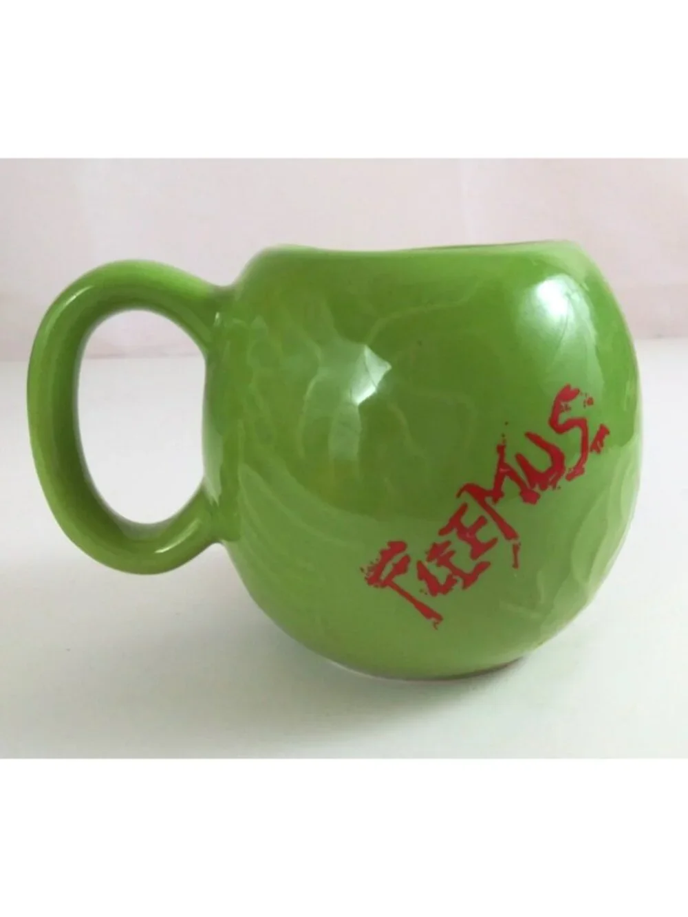 Vintage Birchcrest Ugly Muglie Fleemus Green Novelty Coffee Cup
